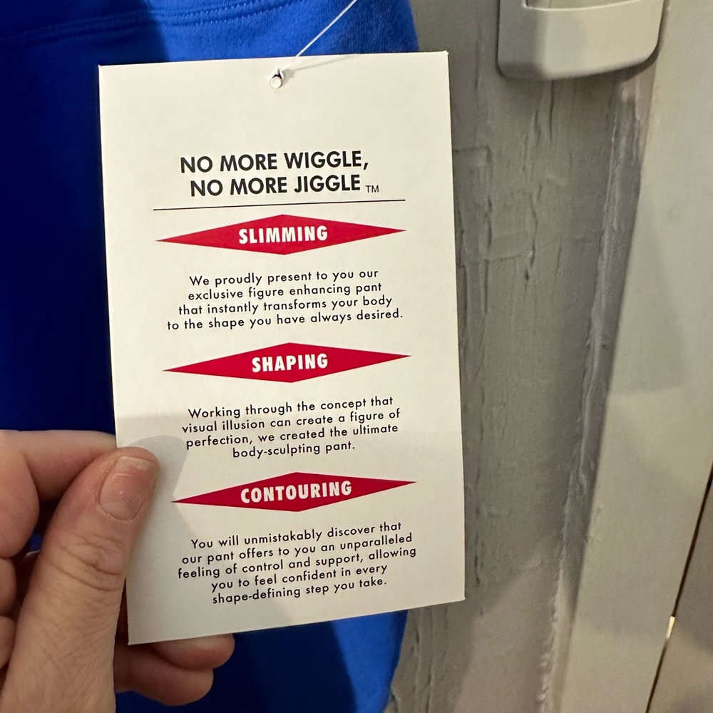 Plus size 3x petite women’s blue stretch pants NWT - Picture 4 of 5